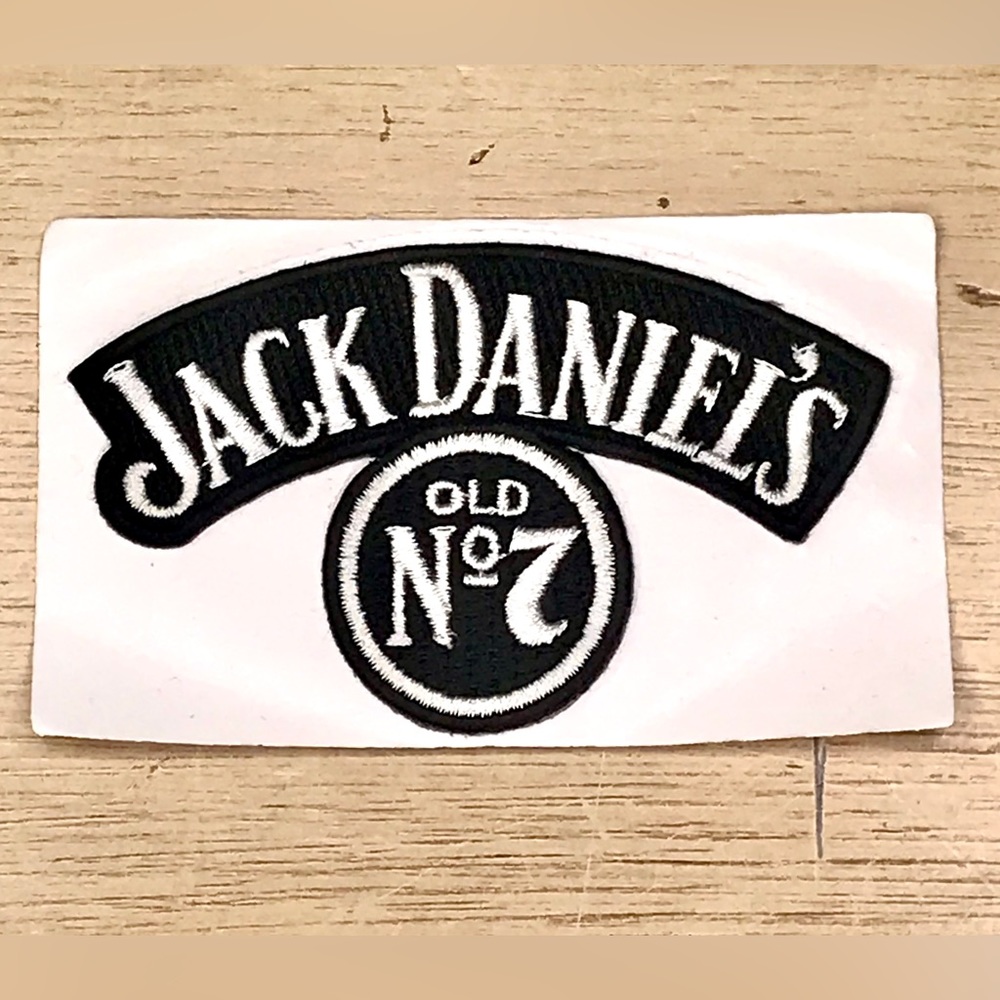 Official Jack Daniels Old No 7 Tennessee Whisky Embroidered Patch 3x2 Black